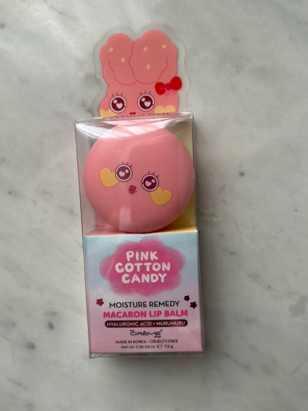 Pink Cotton Candy Moisture Remedy Macaron Lip Balm - Pink